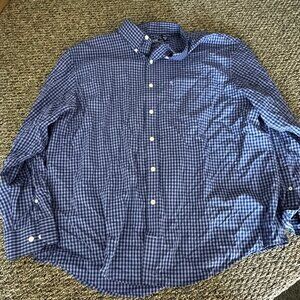 Men's Izod Plaid Purple Button Down - 2XL New